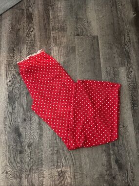 Abercrombie & Fitch Pajama Pants - Red with White Dots - Size Medium